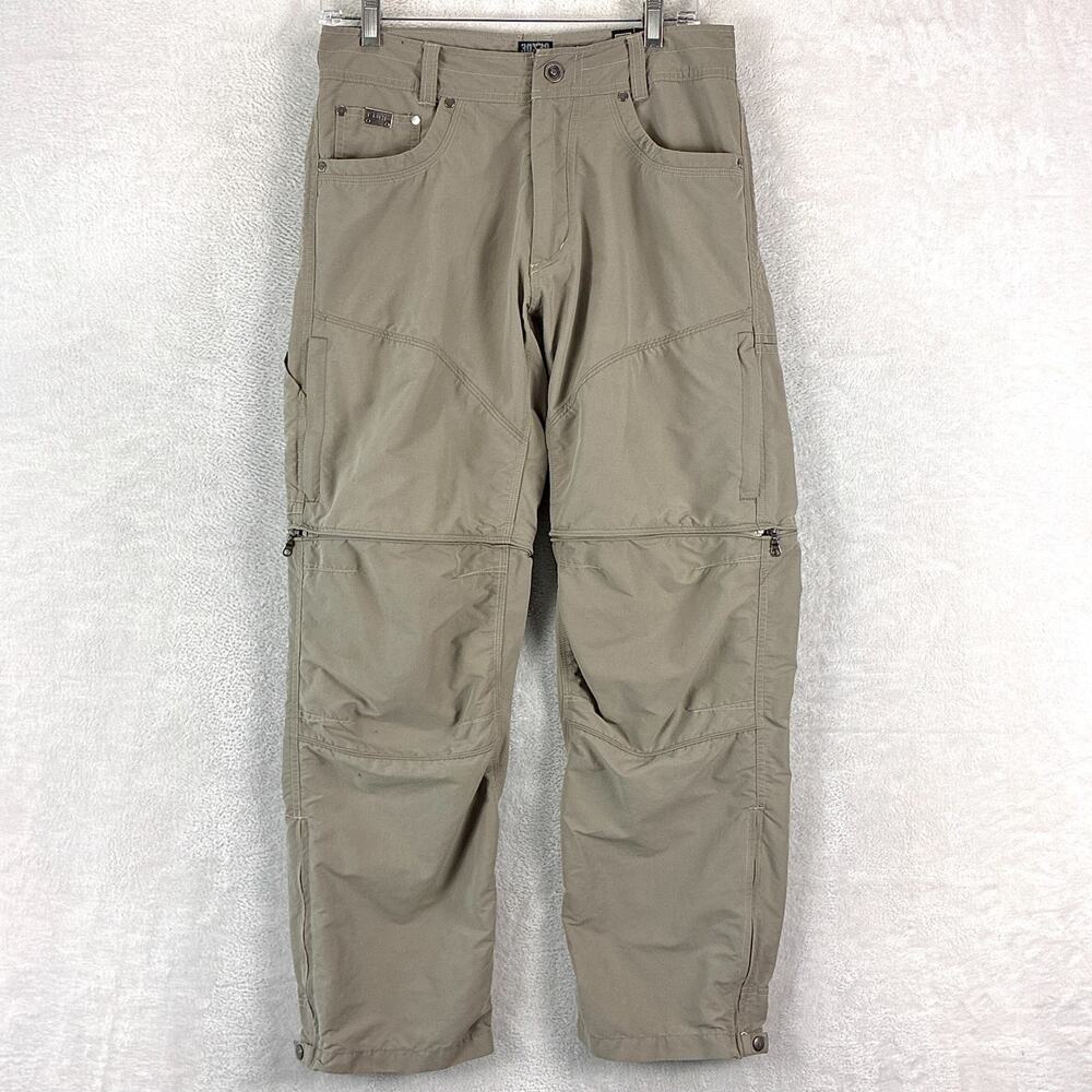 Kuhl Pants Men 30x30 Beige Cargo Liberator Convertible Stealth Hiking Outdoor